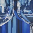 thumbnail image 3 of Benjara 49 x 59 Framed Canvas Oil Painting- 2 Wine Glasses- Blue and White, 3 of 5