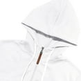 thumbnail image 5 of Zylanna Men's Hooded Sweatshirts with Pockets, Casual Half-Zip Solid Color Fleece Lined Sport Hoodies Pullover for Men White, 5 of 6
