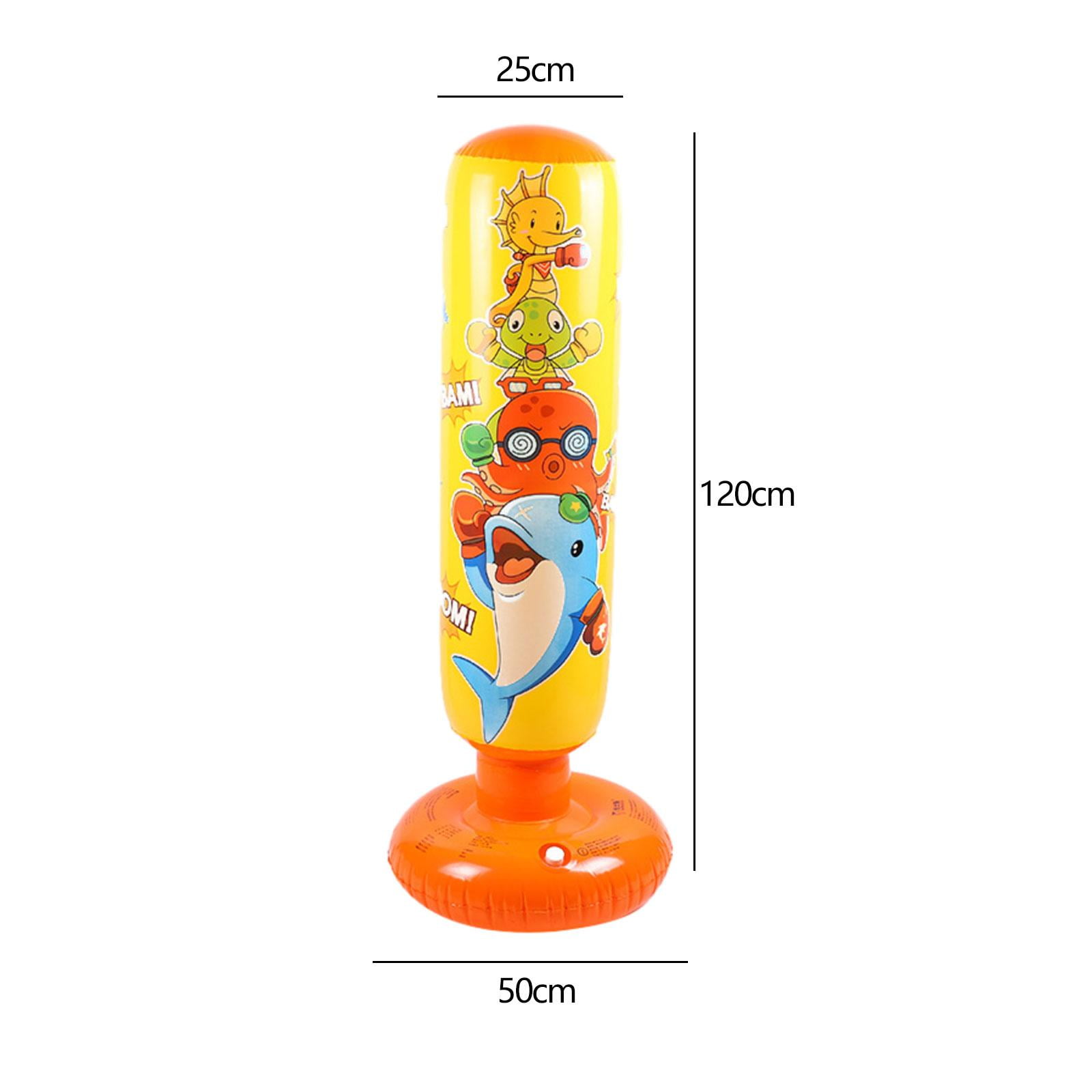 LeeQinersw Freestanding Air Bag Inflatable Boxing Bag Foldable Kids Punching Bag Inflatable yellow