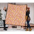 thumbnail image 2 of Popcorn Pattern Print Design 01 Premium Quilt, 2 of 10