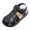 Black, variant on Otqutp Little Kid Round Toe Shoes&nbsp; Summer Children Toddler Baby Girls Boys Solid Sandals Shoes Slippers Soft Sole Footwear for Children1-6Years
