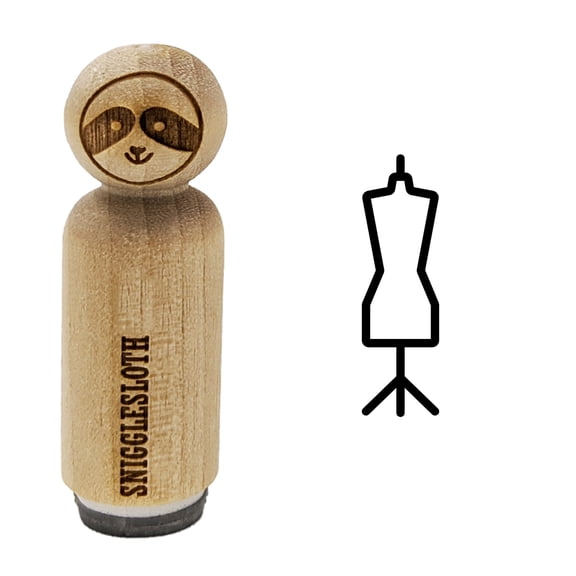 Dress Manequin Form Sewing Rubber Stamp for Scrapbooking Crafting Stamping - Large 1-1/4 Inch