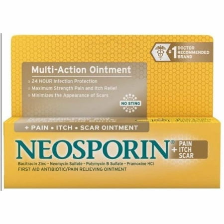 Neosporin + Pain Itch Scar Multi-Action Ointment 0.5 oz (Pack of 2)