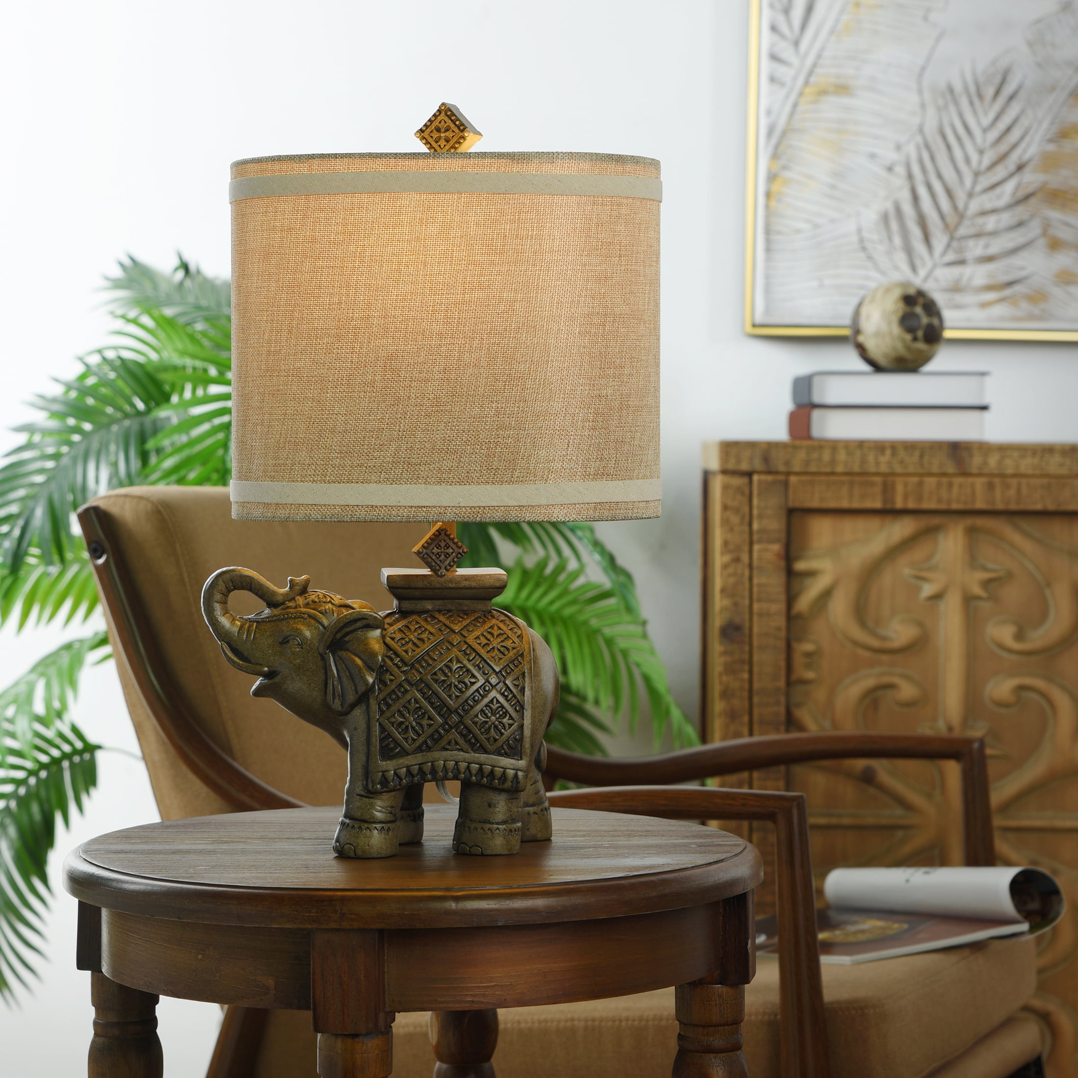 Better Homes & Gardens Elephant Table Lamp, Gray
