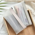 thumbnail image 7 of Zipper Clear Pencil Cases Fashion Durable Pencil Case Wonen Multipurpose Cosmetic Travel Carry Portable Bags for Stationery, School, Office Beige One Size, 7 of 7