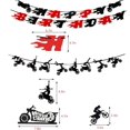 thumbnail image 3 of 60 Pieces Dirt Bike Birthday Decoration Dirt Bike Party Supplies Banner Cake Cupcake Topper for Motocross Themed Birthday Party Man or Boy Riding Room Wall Decoration Motorcycle Birthday Decoration, 3 of 4