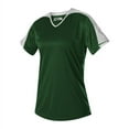 thumbnail image 2 of Alleson Athletic 558VW Womens V Neck Fastpitch Jersey - Royal White, 2 of 7