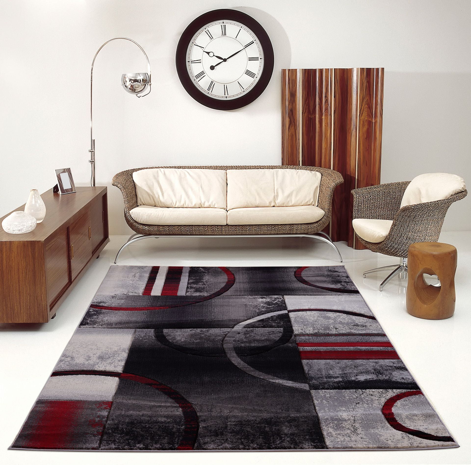 Ladole Rugs Black Grey Blue Turquoise, Red And Grey Rug Living Room