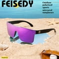 thumbnail image 6 of FEISEDY Men Sunglasses Polarized Oversized Square Flat Top Cycling Running Fishing Golf Hiking Sports B2990, 6 of 15