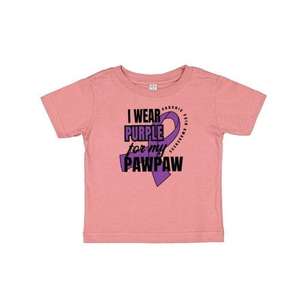 

Inktastic Chronic Pain I Wear Purple For My Pawpaw Gift Baby Boy or Baby Girl T-Shirt