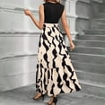 thumbnail image 4 of WTOBBY Women's Floral Print High Waist Fashionable Elegant Sleeveless Dress for Evening Parties and Special Occasions with Chic Design,BR S, 4 of 4