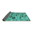 thumbnail image 2 of Ahgly Company Indoor Rectangle Abstract Turquoise Blue Modern Area Rugs, 2' x 3', 2 of 4