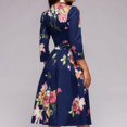 thumbnail image 4 of Robe Vintage Imprimée Ligne A Élégante pour Femmes, 4 of 8