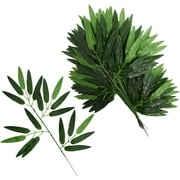 20Pcs Artificial Bamboo Leaves - Lifelike Greenery Plant for Home Decor - Ideal for Weddings, Parties, and More!