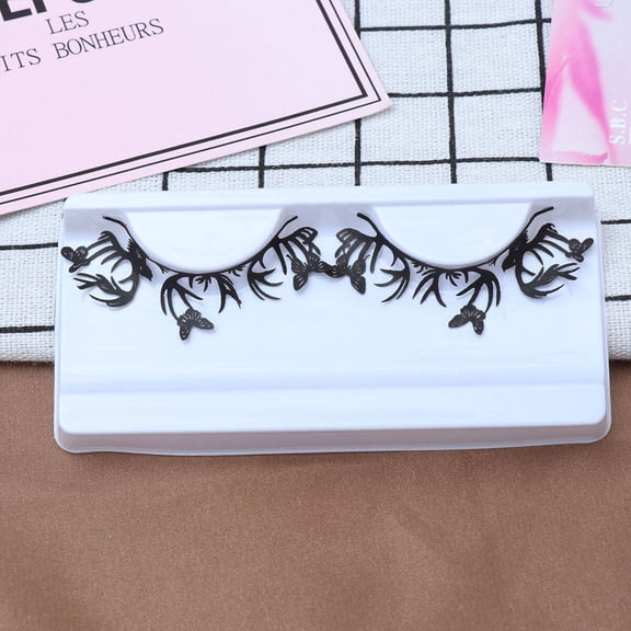 LOLIPPYY 5 Pairs of Black Eyelash Fancy Design for Kids Party