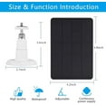 thumbnail image 4 of 4 Pack Solar Panel Only Compatible with WYZE Battery Cam Pro Wireless Outdoor Indoor Smart Security Camera, 5V 4W Waterproof Solar Panel Adjustable Wall Mount 10ft USB Port Charging Cable, 4 of 7