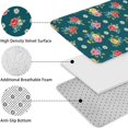 thumbnail image 5 of Pioneer Flower Floral Print Pattern Bathroom Rugs Sets 3 Piece, Toilet Cover Set, Absorbent Non Slip Bathroom Mats with U-Shaped Contour Rug, 5 of 5