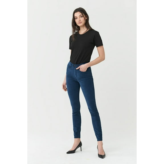 3x1 Women's DAKOTA Kaia High Rise Straight Skinny Ankle Velvet Jeans 23