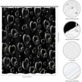 thumbnail image 2 of Black Hearts Romantic Valentines Day Shower Curtain Early 2000s 90s Home Bathroom Love Heart Shower Curtain Decor Set with 12 Hooks 72x72 inches, 2 of 6