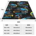 thumbnail image 2 of XZYG Monster Cartoon Truck Throw Blanket Car Gift for Boys Kids Bedding Room Decor Flannel Blankets Microfiber Soft Warm for Couch Sofa Bed Livingroom Beach Travel(60*80inch), 2 of 7