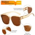 thumbnail image 3 of FEISEDY Sunglasses Fit Over Glasses Oversized Polarized Shiny for Women Sunglasses UV400 B0269, 3 of 7