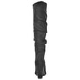 thumbnail image 2 of WHITE MOUNTAIN Womens Black Side Gore Comfort Compassion Pointed Toe Block Heel Zip-Up Dress Slouch Boot 7 M, 2 of 4