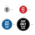 thumbnail image 2 of Circle Exit Only Do Not Enter Sign (Black / Silver) - Medium 6", 2 of 4