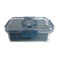 thumbnail image 2 of Cook with Color 4-Compartment Snack Box with Removable Ice Pack, Locking Lid and Handle, Dishwasher Safe, Blue, 2 of 13