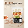 thumbnail image 4 of Vaporizador de alimentos FOHERE 13.7 QT, 3 niveles, eléctrico de 800 W, 4 of 9