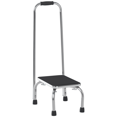 thumbnail image 1 of Silver Metal Step Stool with Handle - 17" x 12" Portable Step Ladder for Kitchen, Bathroom & Garage - Heavy Duty, Anti-Slip Design for Adults & Seniors, 1 of 7
