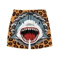 thumbnail image 4 of Mens Beach Shorts Straight Leg Funny Printed Drawstring Short Pant Summer Stylish Shorts with Pockets Coffee L, 4 of 9