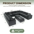 thumbnail image 7 of Oversized Cloud Couch Sectional for Living Room - 13 Seaters Modular Sectional Sofa with Ottoman Convertible L/U Shaped Boneless Design Warm Couches, 7 of 7