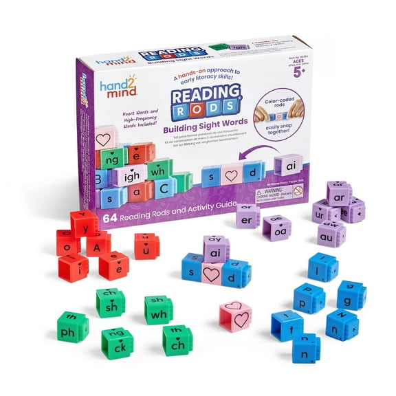 hand2mind Reading Rods Building Sight Words, Word Building Activities, Letter Blocks