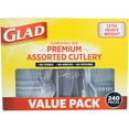 thumbnail image 4 of Glad Clear Assorted Premium 240-Piece Disposable Plastic Cutlery Set, 4 of 6