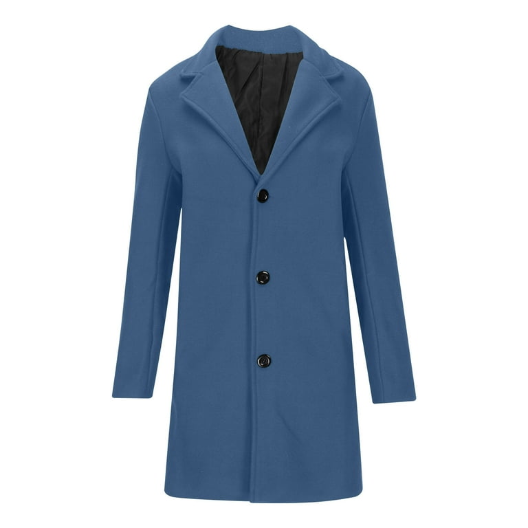 BXINGOHAI Men's Winter Coat Trench Big and Tall Overcoat Casual