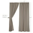 thumbnail image 4 of VHC Brands Grain Sack Blue Stripe Vintage Farmhouse Panel Curtain Set 84"x40", 4 of 7