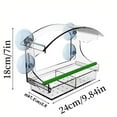 thumbnail image 2 of Clear Window Mount Bird Feeder with Extra Strong Suction Cups Removable Tray and Drain Holes for Easy Cleaning and Bird Watching, 2 of 5