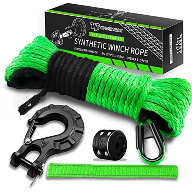 Kit de cuerdas para cabrestante TYT sintéticas, 6 mm x 15 m, 4x4, todoterreno, 4x4