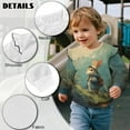 thumbnail image 7 of DISNIMO Rabbit Printed Sweatshirt for Girls Long Sleeve Pullover Tops Comfy Sweater Crewneck T-Shirts Fall Winter Clothes 2-3 Years, 7 of 7