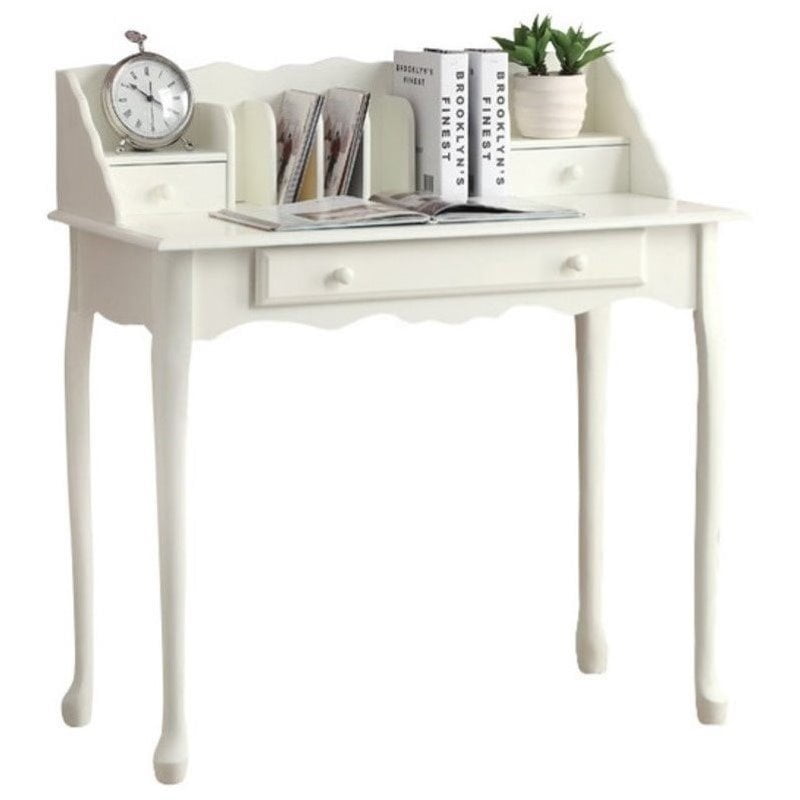 off white secretary desk