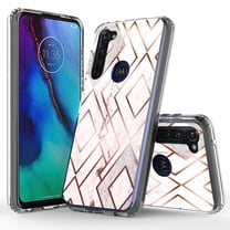 Moto G Stylus Case, Moto G Pro Case, KAESAR Hybrid Bling Glitter Sparkle Diamond Rhombus Marble Graphic Fashion Cute Colorful Skin Cover Shockproof Case for Moto G Stylus/G Pro