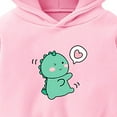 thumbnail image 4 of NIEWTR Sweatshirts Pullovers Toddler Girl Kids Boys Little Girls Zip Up Hoodie Solid Color Hooded Sweatshirt Hoody Coat with Pocket Jacket Fall Winter Coat(A-Pink,5-6 Years), 4 of 4