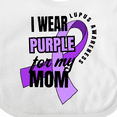 thumbnail image 4 of Inktastic I Wear Purple for My Mom Lupus Awareness Boys or Girls Baby Bib, 4 of 4