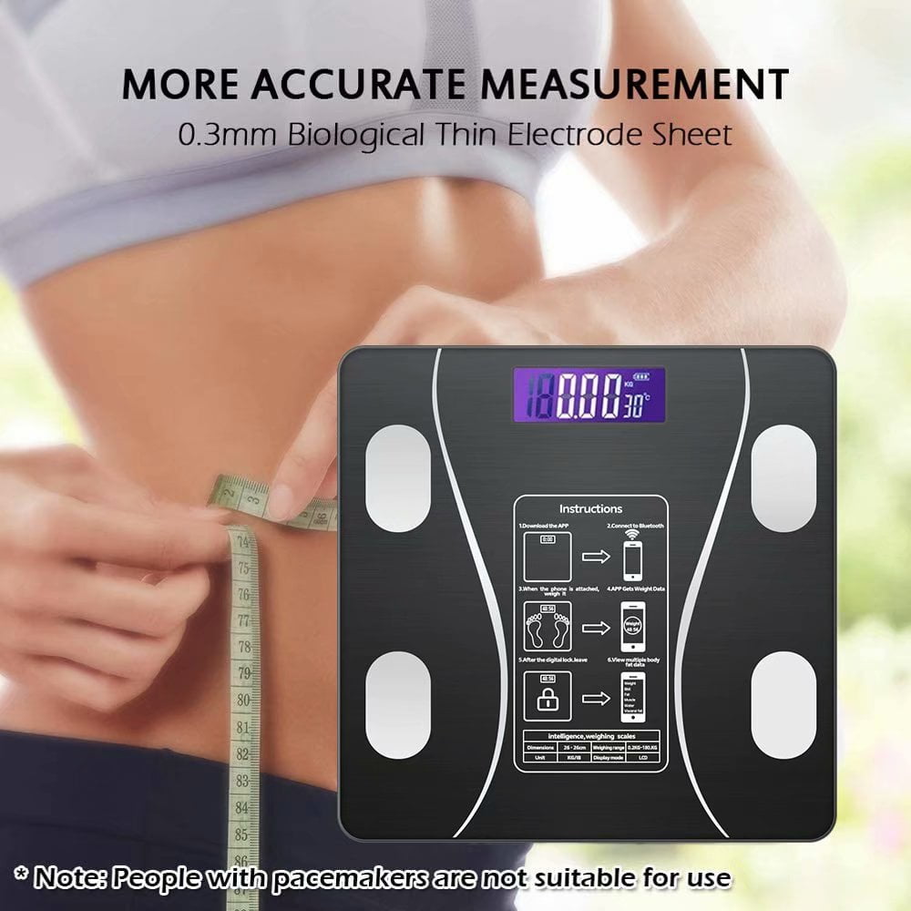 TotalHealth Bluetooth Digital Scale LCD Body Fat Weight Muscle