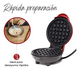 thumbnail image 2 of Mini Maquina  Waflera Bloosom  Redonda Hacer Desayunos Rojo, 2 of 5