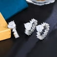 thumbnail image 2 of Dazzling Silver Plated Cubic Zirconia White Heart Ring for Lover Brides Wedding, 2 of 9