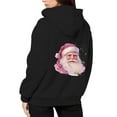 thumbnail image 4 of Cnbwig Christmas Hoodies for Women Santa Claus Printed Family Gathering Graphic Hoodie Cute Zipper Women's Sweatshirt with Pockets Z2-Black S, 4 of 5