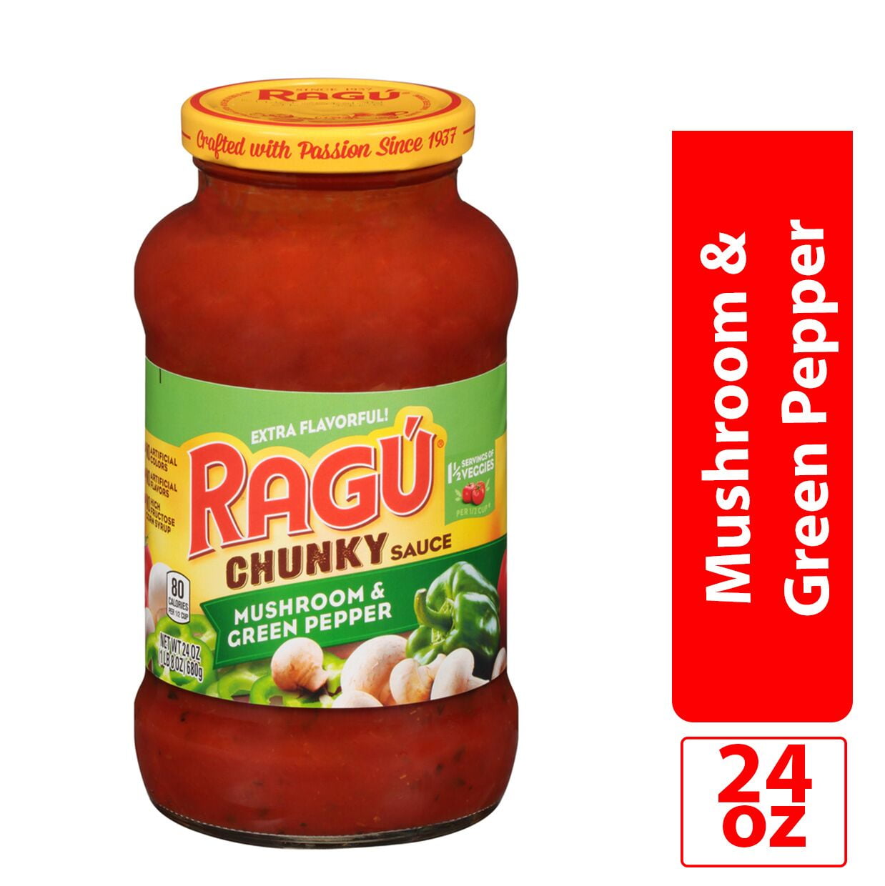 Ragú Mushroom & Green Pepper Pasta Sauce 24 oz.