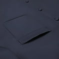 thumbnail image 4 of LONSSA Men's Long Sleeve Banded Collar Dress Shirts Stretch Button Down Shirts with Pocket, 4 of 7