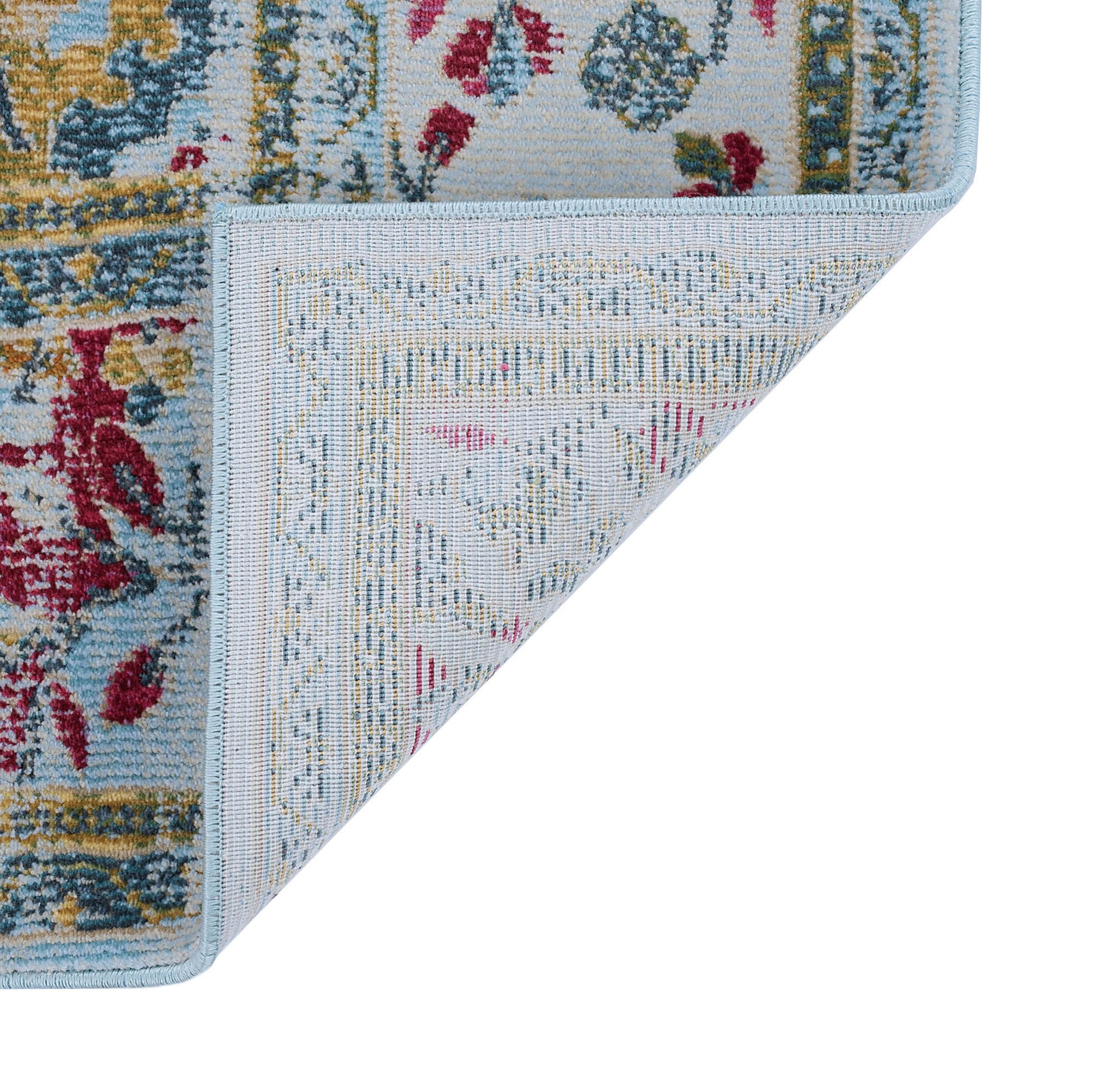 Transitional 5x8 Area Rug (5'3'' x 7'3'') Oriental Multi-Color Living Room Easy to Clean
